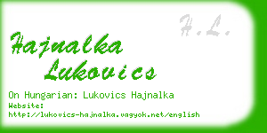 hajnalka lukovics business card